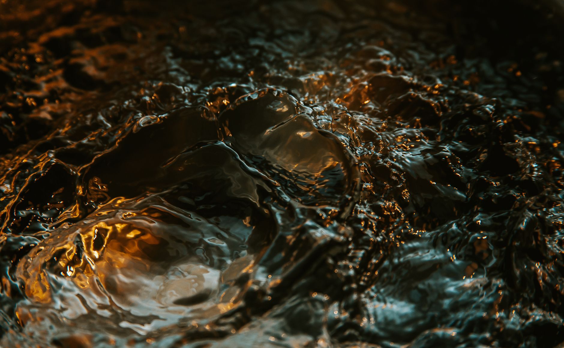 Raw image: golden light on water